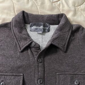 Fleece thermal pull over TXL.  Half button pull over in brown